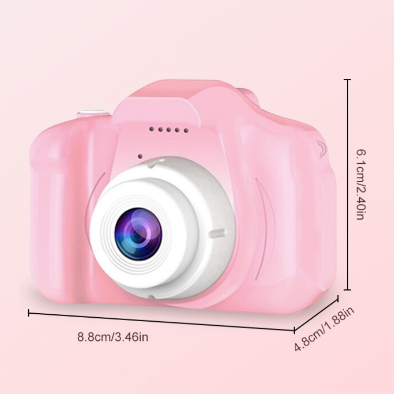 Vue de côté de l'appareil photo enfant, design robuste