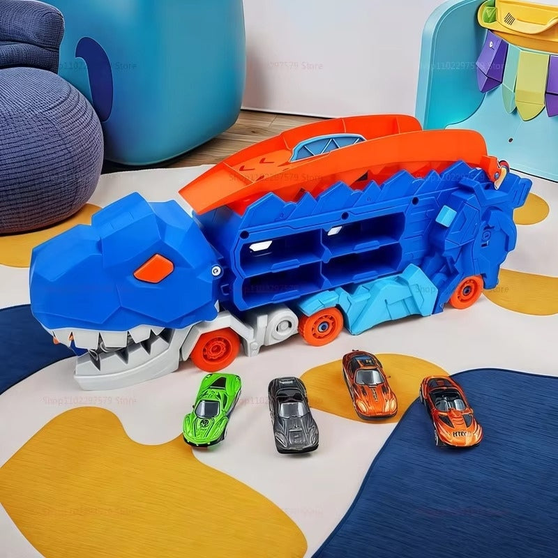 Voiture dinosaure en plastique robuste, sans piles