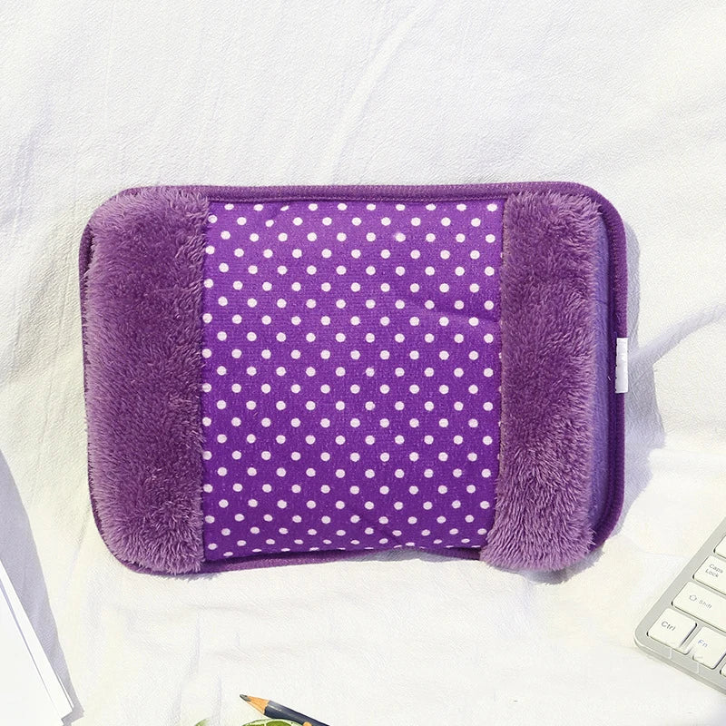 Vue de côté du coussin chauffant, sans fil et portable