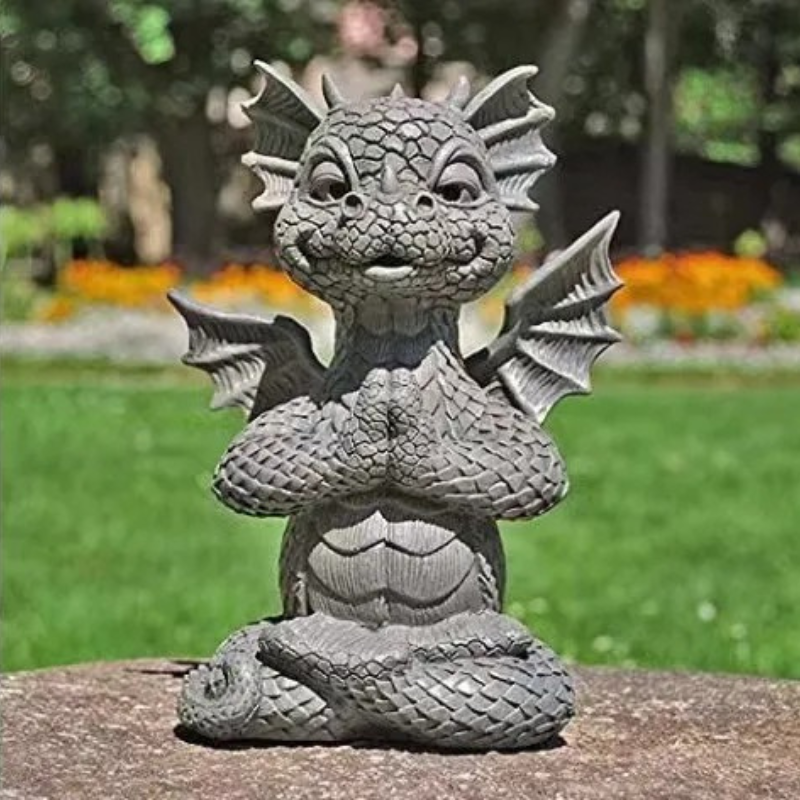 Vue latérale de la lampe dragon émettant une lumière douce