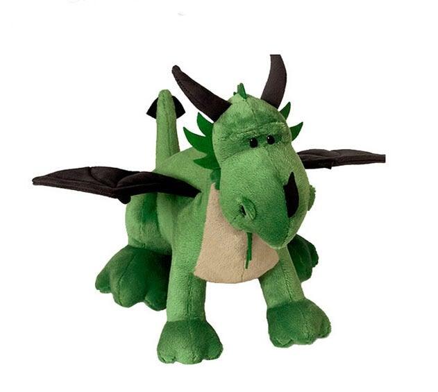 Peluche dragon avec yeux brillants et expression amicale