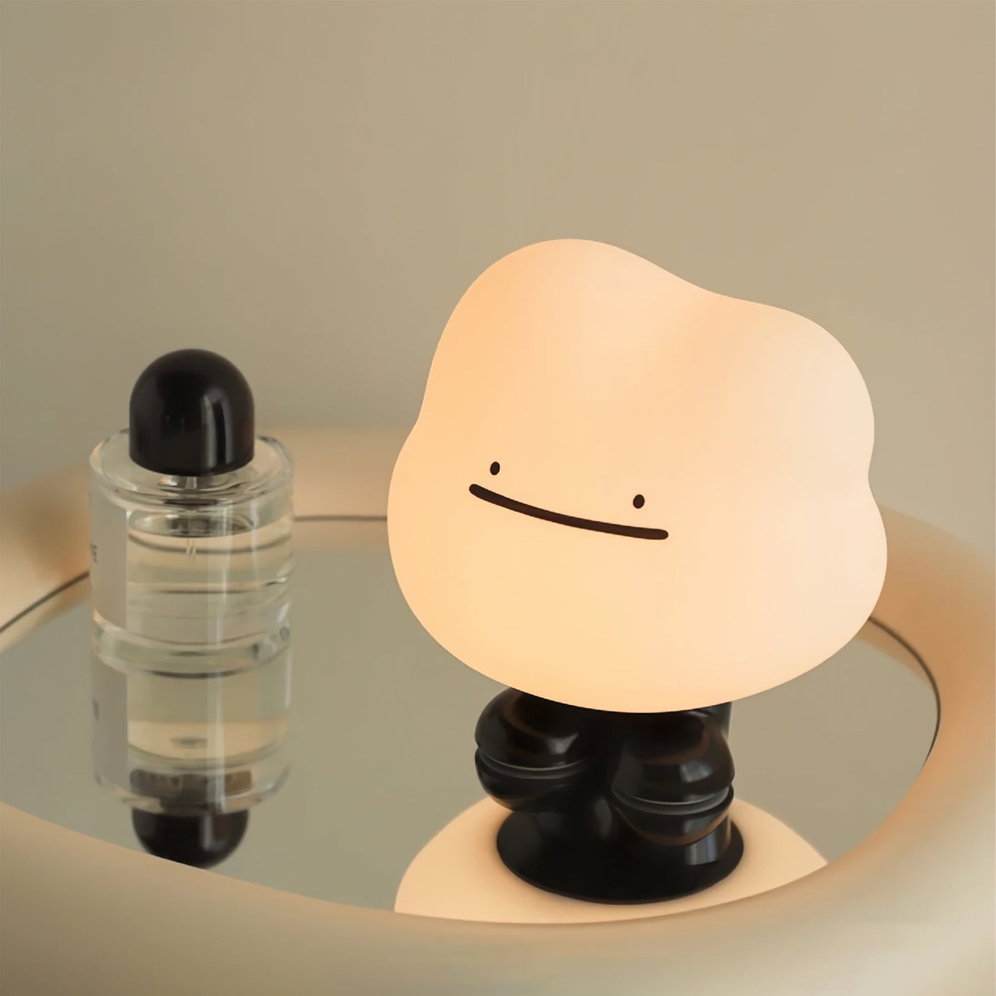 Lampe de table nuage avec interrupteur tactile visible