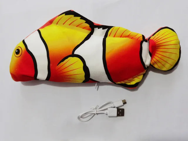 Poisson en peluche présenté dans un emballage cadeau