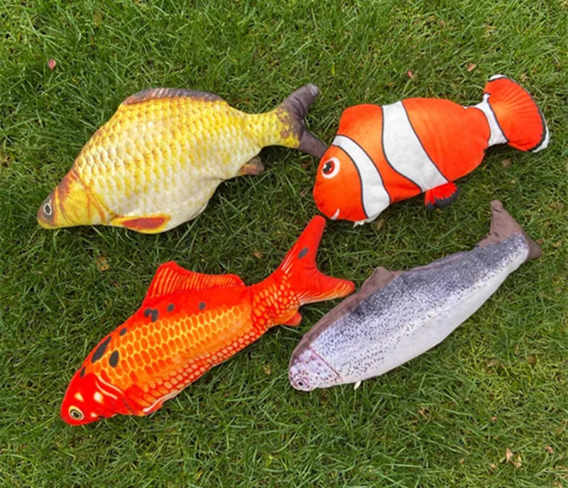 Gros plan sur la texture du jouet poisson en coton