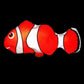 Détails des coutures du jouet poisson, finition soignée