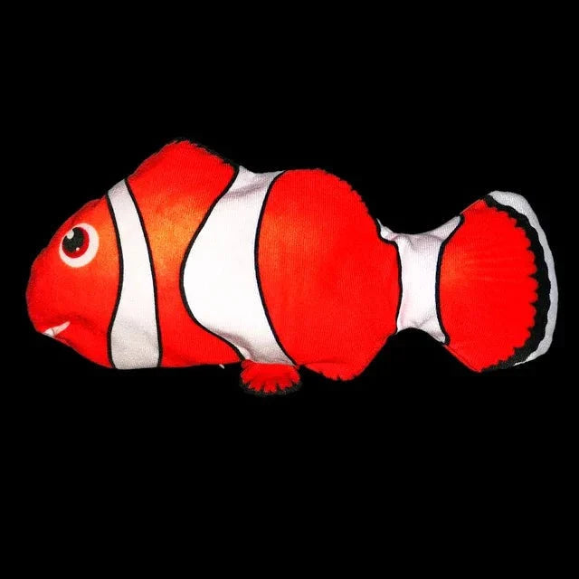 Détails des coutures du jouet poisson, finition soignée