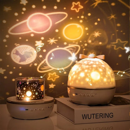 Projecteur créant une ambiance magique dans une pièce sombre