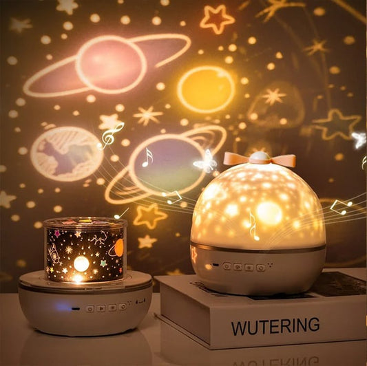 Projecteur créant une ambiance magique dans une pièce sombre