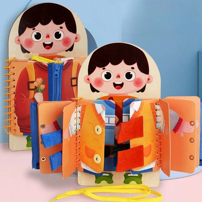 Vue d'ensemble d'une planche d'habillage pour enfants