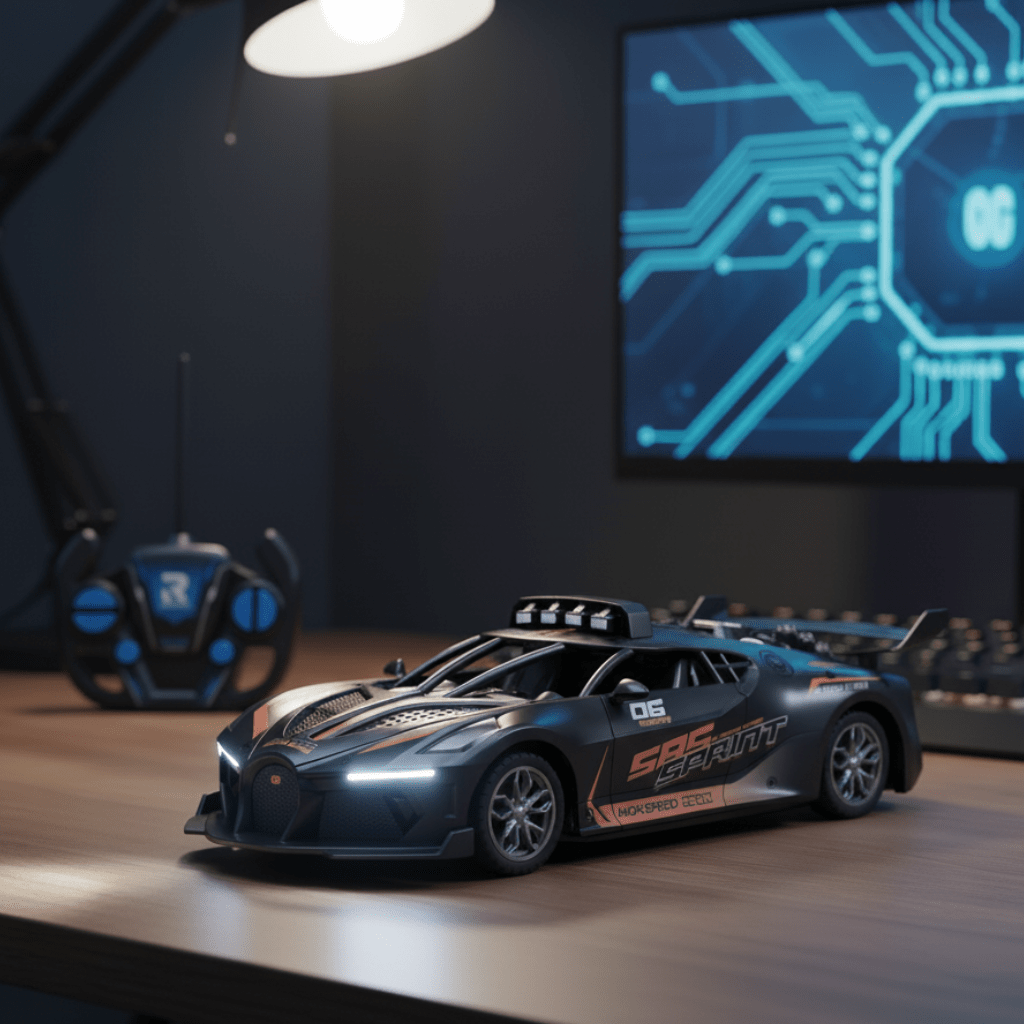 Télécommande simple pour voiture RC, gros plan sur les boutons