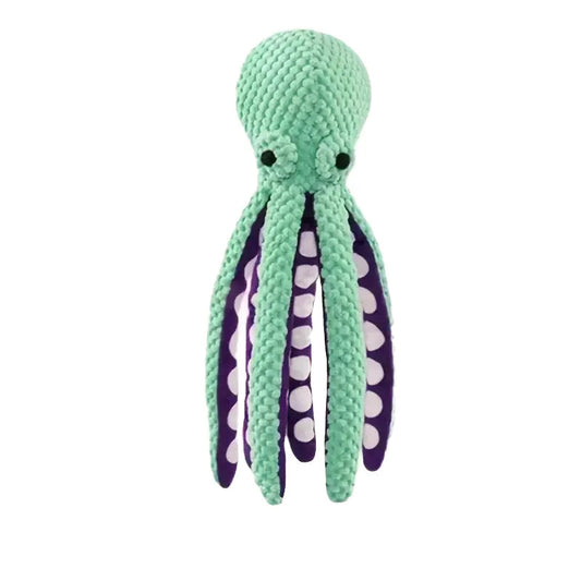 Jouet octopus durable posé sur une surface claire