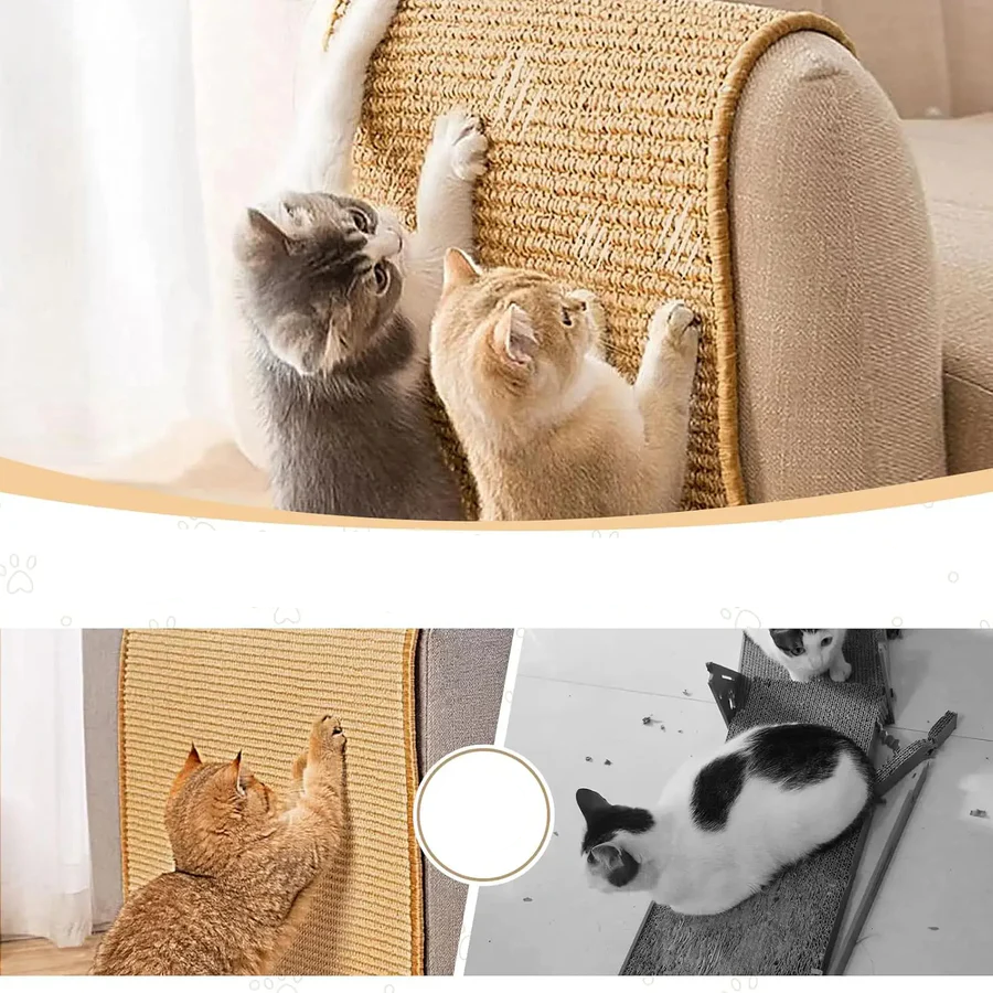 Gros plan sur la texture du tapis en sisal naturel