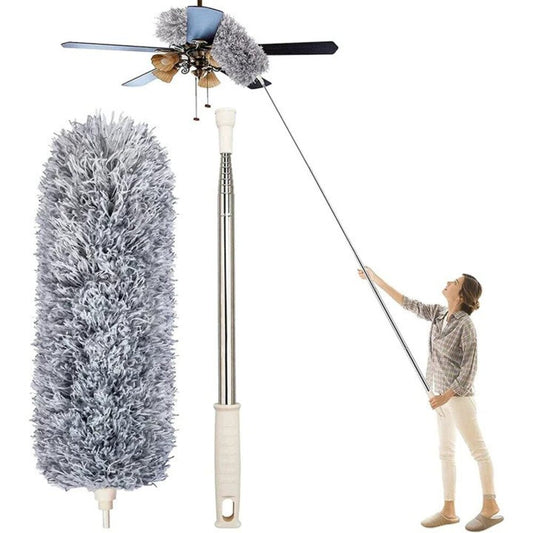 Duster en position repliée montrant sa compacité pour le rangement
