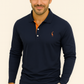 Polo manches longues en coton sur cintre