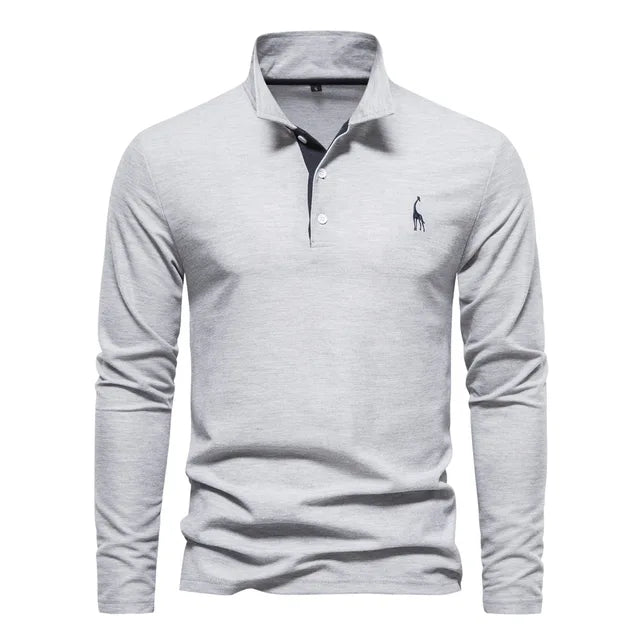 Polo manches longues associé à un jean
