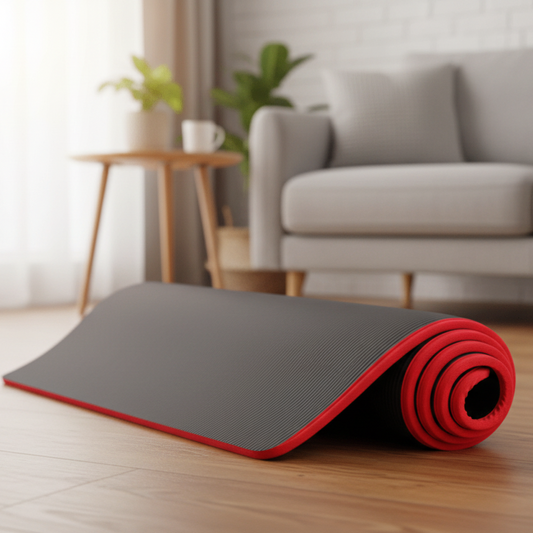 Tapis de yoga enroulé, facile à ranger