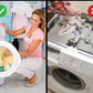 Sac de lavage ouvert montrant l'intérieur spacieux