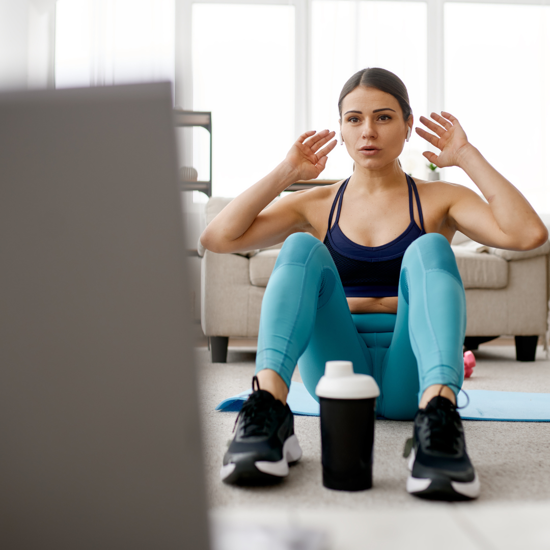 Surface antidérapante du tapis de fitness en gros plan