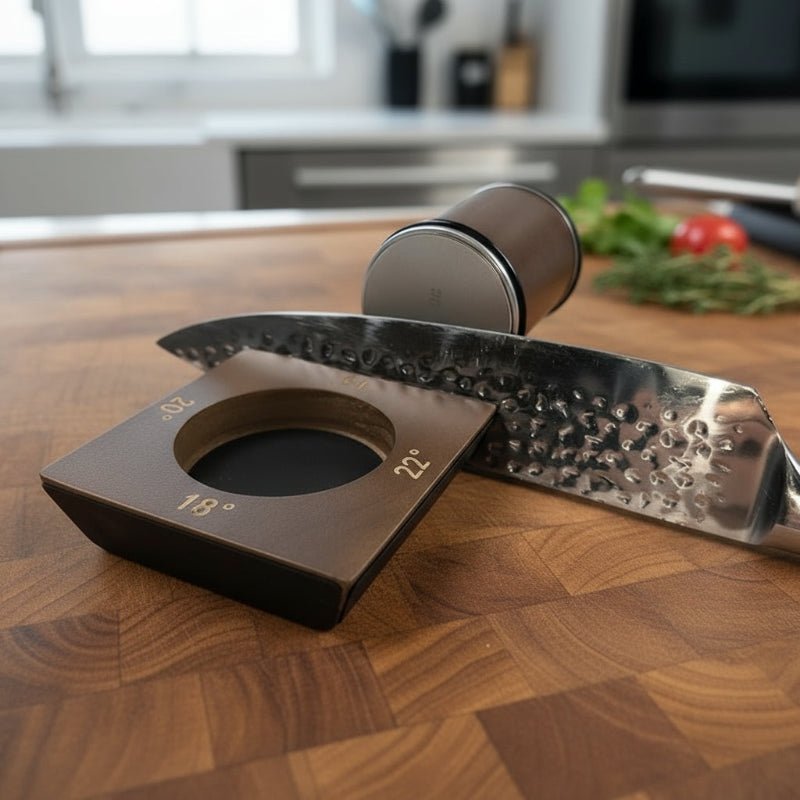 Vue de l'aiguiseur de couteau avec meule en diamant