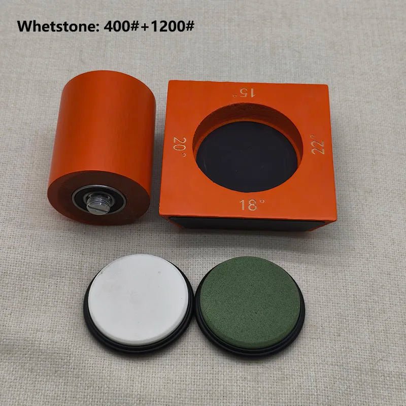 Aiguiseur utilisé pour affûter un couteau de chef