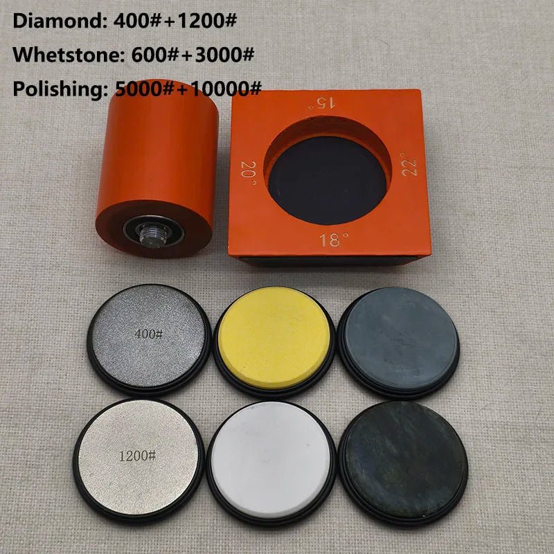 Illustration des différents angles d'affûtage disponibles