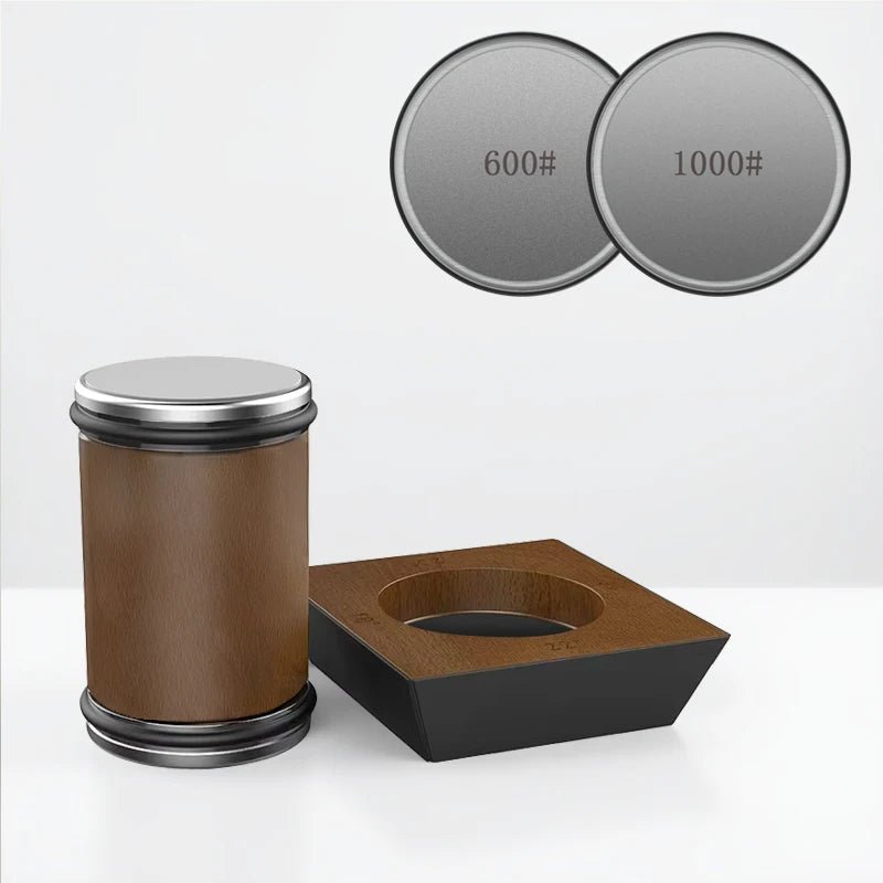 Détail du mécanisme de roulement doux de l'aiguiseur