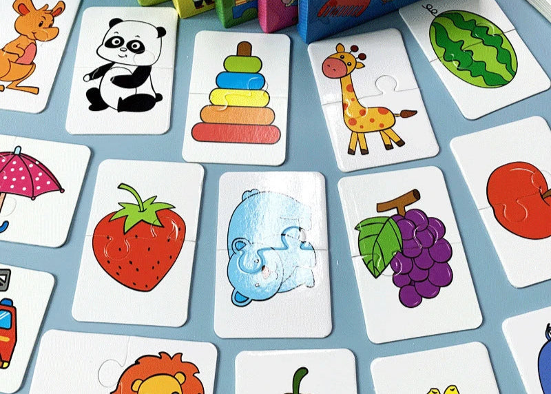 Gros plan sur des pièces de puzzle aux couleurs vives