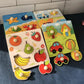 Puzzle en bois avec pièces de fruits colorées pour enfants