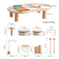 Ensemble d'instruments sur une table musicale éducative
