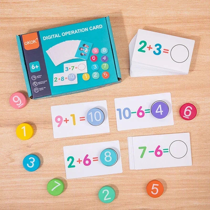 Gros plan sur une carte mathématique en bois
