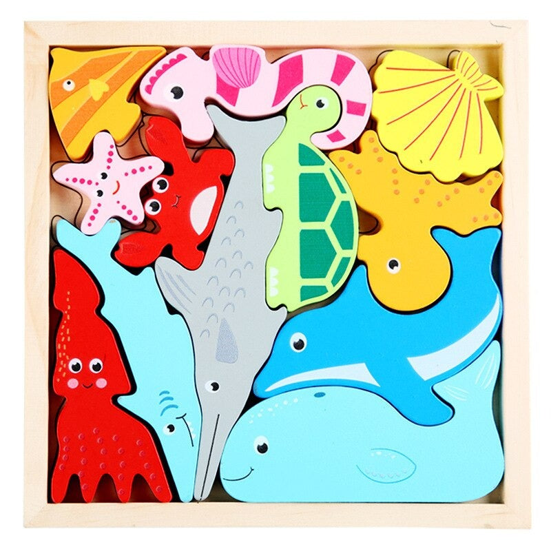 Ensemble de puzzle en bois pour améliorer la coordination œil-main