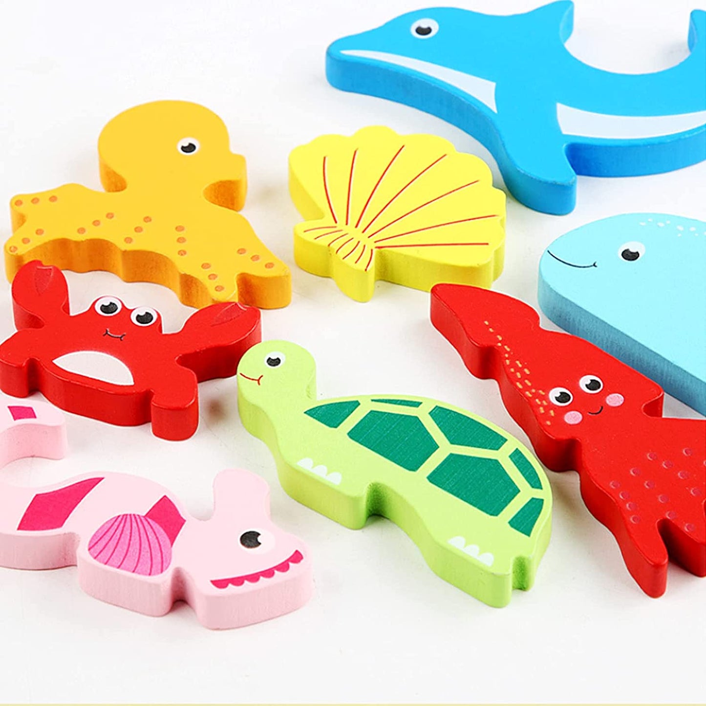 Puzzle éducatif en bois avec formes de véhicules colorés