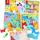Vue rapprochée de pièces de puzzle en bois sécurisées