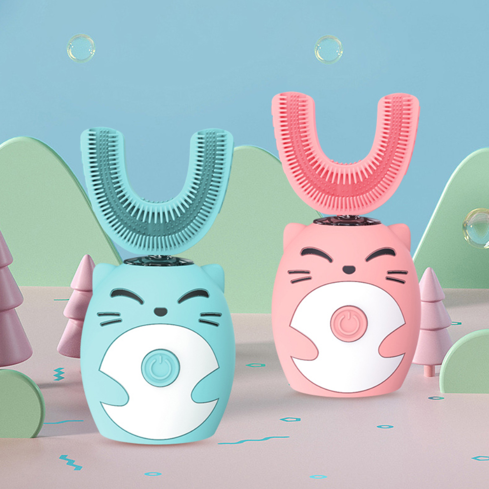 Brosse à dents sonique pour enfants avec tête en silicone doux