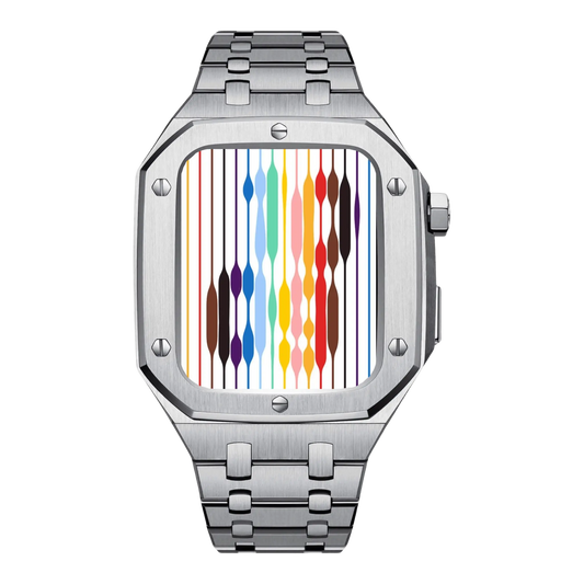 Vue détaillée de l'étui, compatible avec plusieurs montres