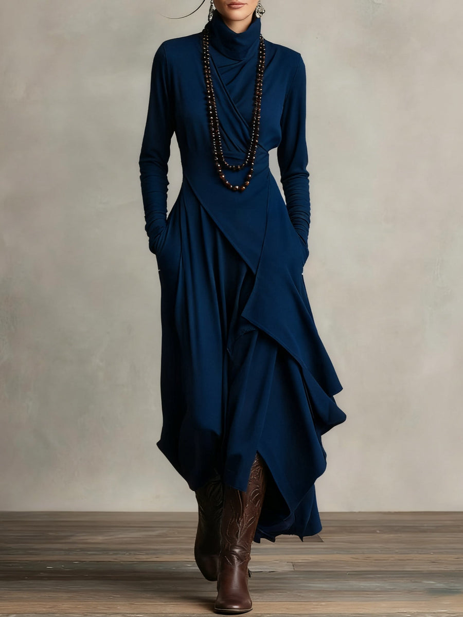 Vue arrière de la robe avec finition ondulée