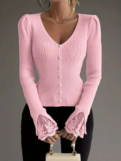 Vue complète du pull, style chic et sophistiqué