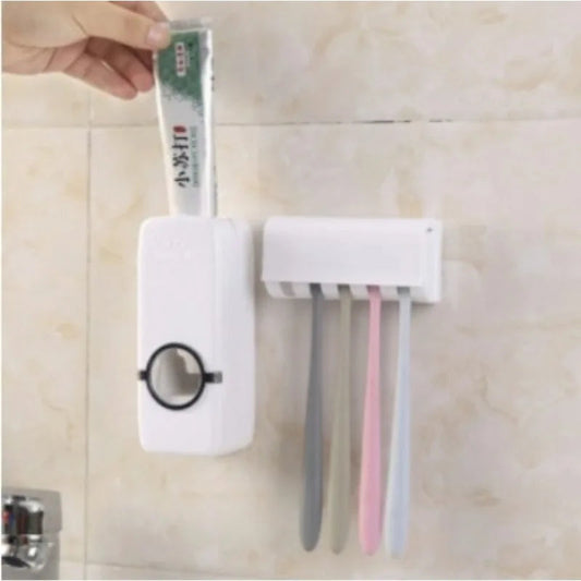 Vue d'ensemble du distributeur installé dans une salle de bain
