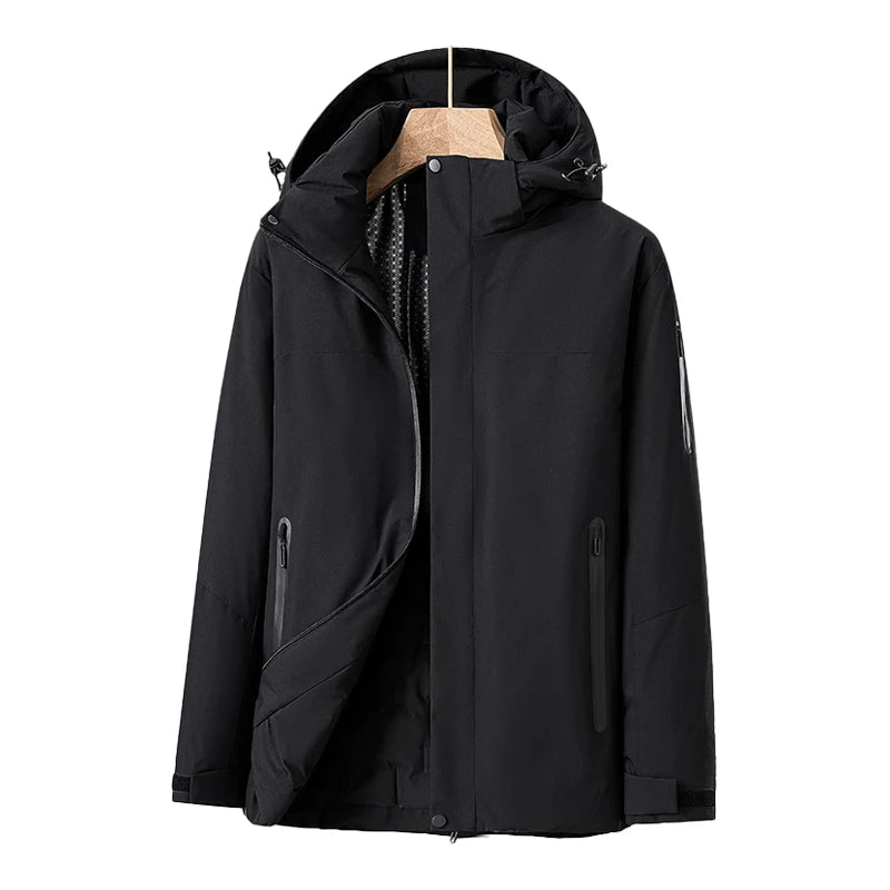 Manteau d'hiver porté en extérieur par temps froid