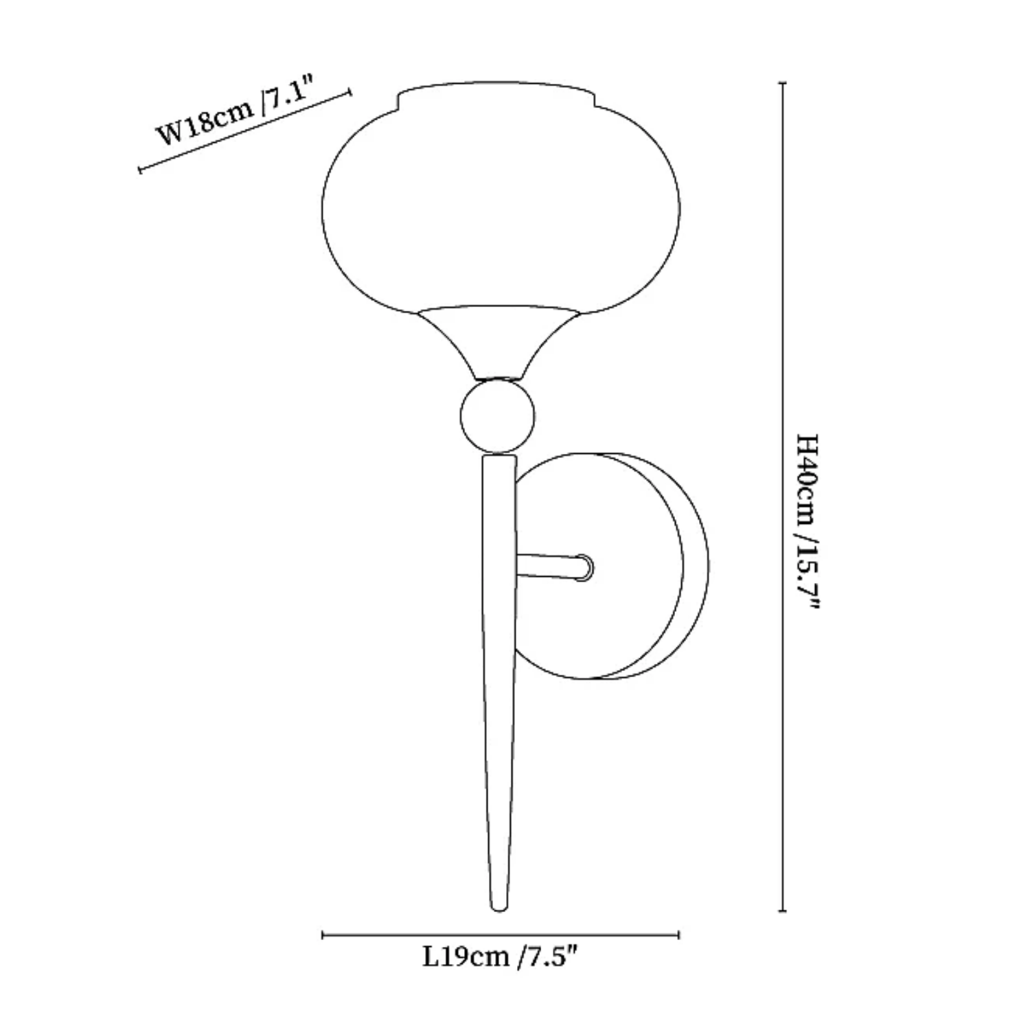 Vue rapprochée de l'abat-jour en verre sculpté