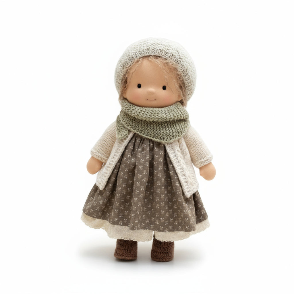 Poupée Waldorf Fait Main eloracotton soft charming handmade vue rapprochée vue 18