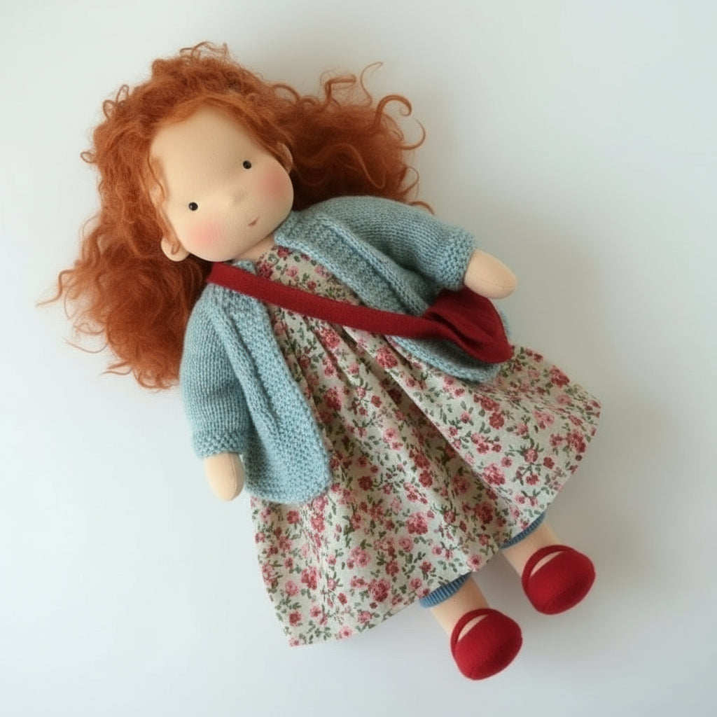 Poupée Waldorf Fait Main eloracotton soft charming handmade finitions visibles vue 21