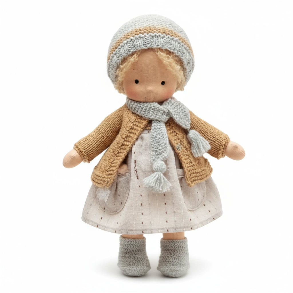 Poupée Waldorf Fait Main eloracotton soft charming handmade finitions visibles vue 29