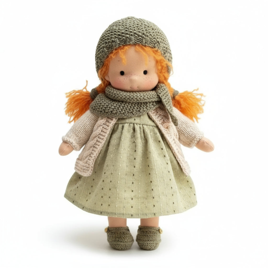 Poupée Waldorf Fait Main eloracotton soft charming handmade vue rapprochée vue 34