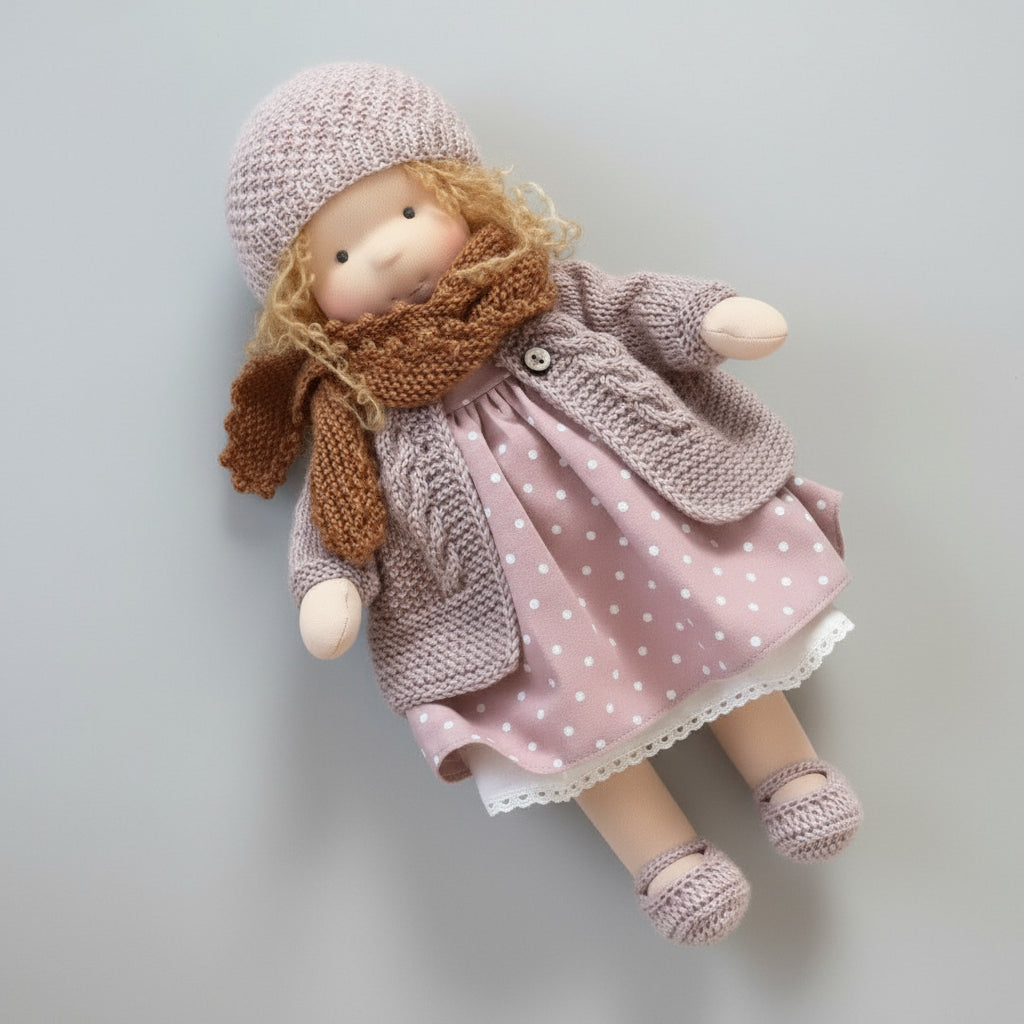 Poupée Waldorf Fait Main eloracotton soft charming handmade vue de détail