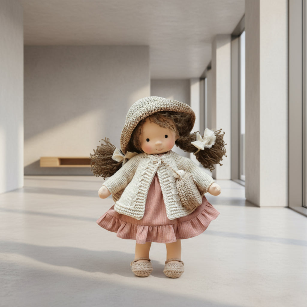 Poupée Waldorf Fait Main eloracotton soft charming handmade vue du matériau