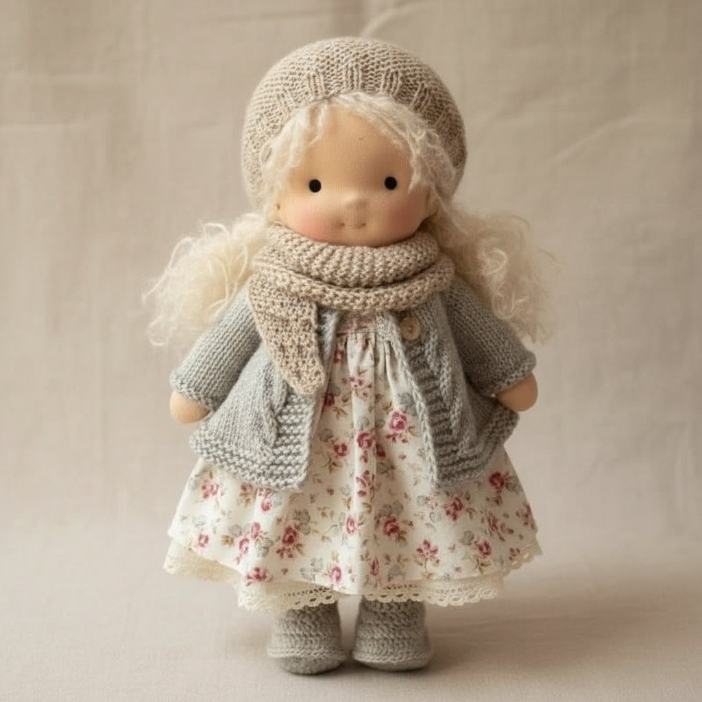 Poupée Waldorf Fait Main eloracotton soft charming handmade vue latérale