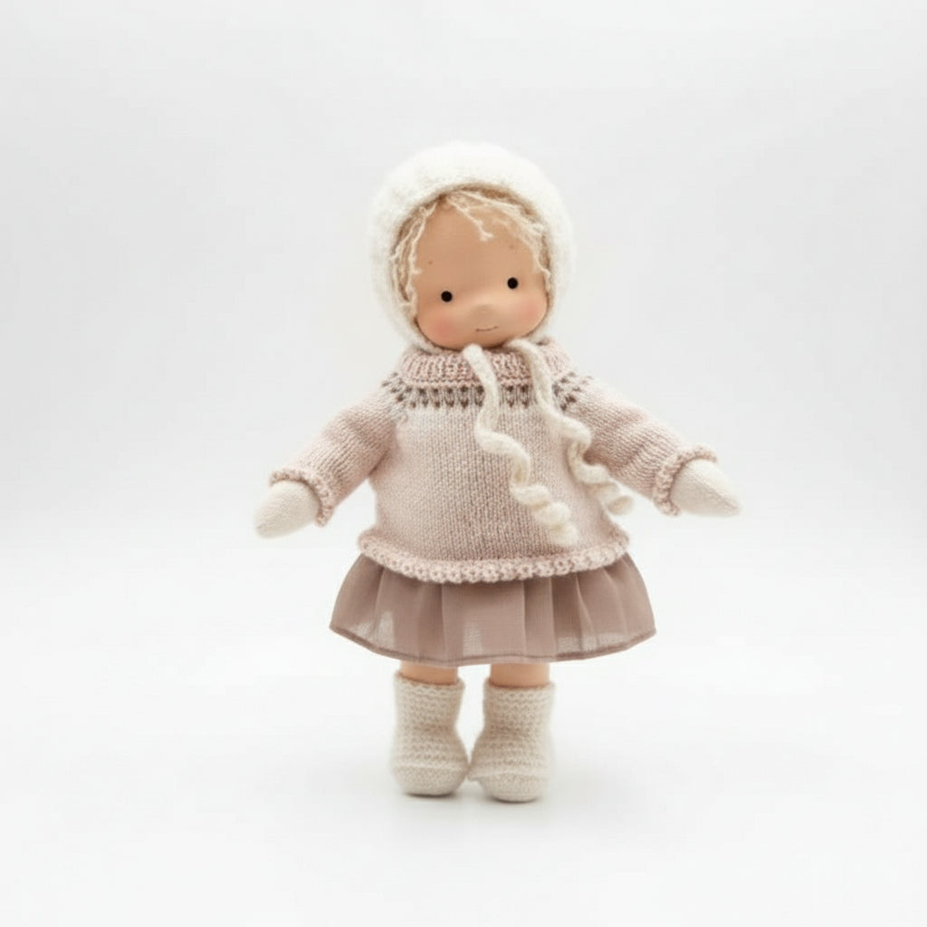 Poupée Waldorf Fait Main eloracotton soft charming handmade vue rapprochée vue 10