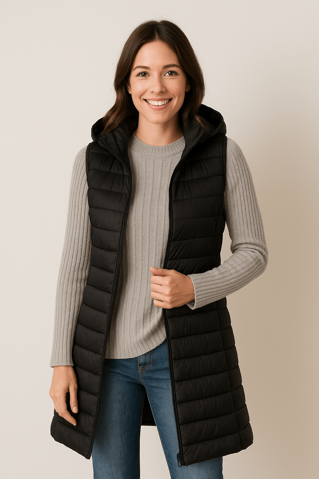 Vue arrière de la veste, coupe ample et confortable