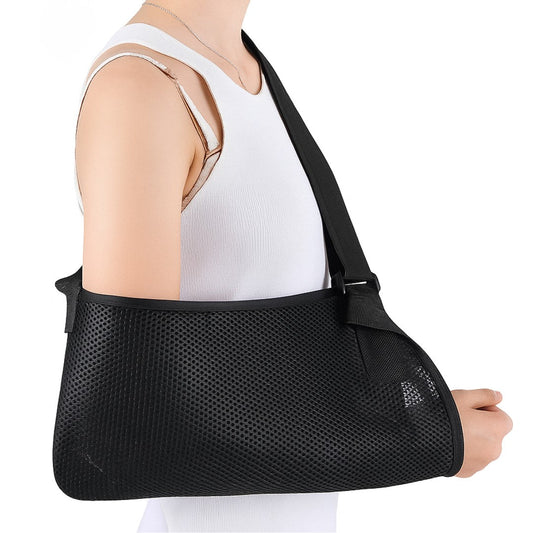 Écharpe de bras pliée, montrant sa compacité